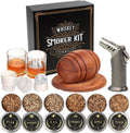 Whisky smoker gift set with torch, two glasses, ice moulds and six wood chip varieties