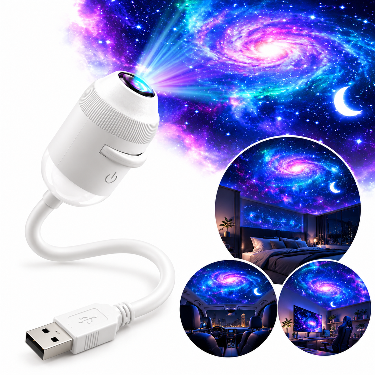 DINUZO Galaxy Projector – Turn any room into a starry sky
